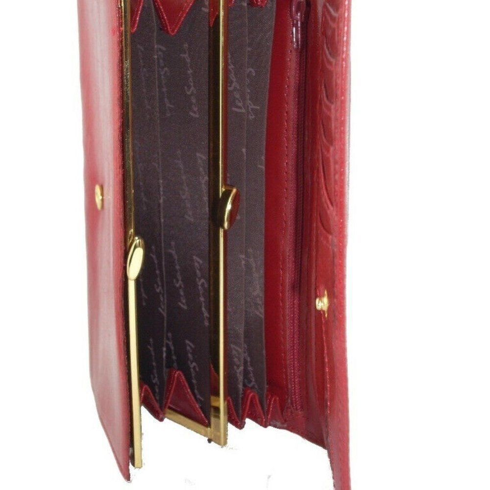 Lee Sands Burgundy Water Buffalo Leather Wallet - Picture 3 of 3